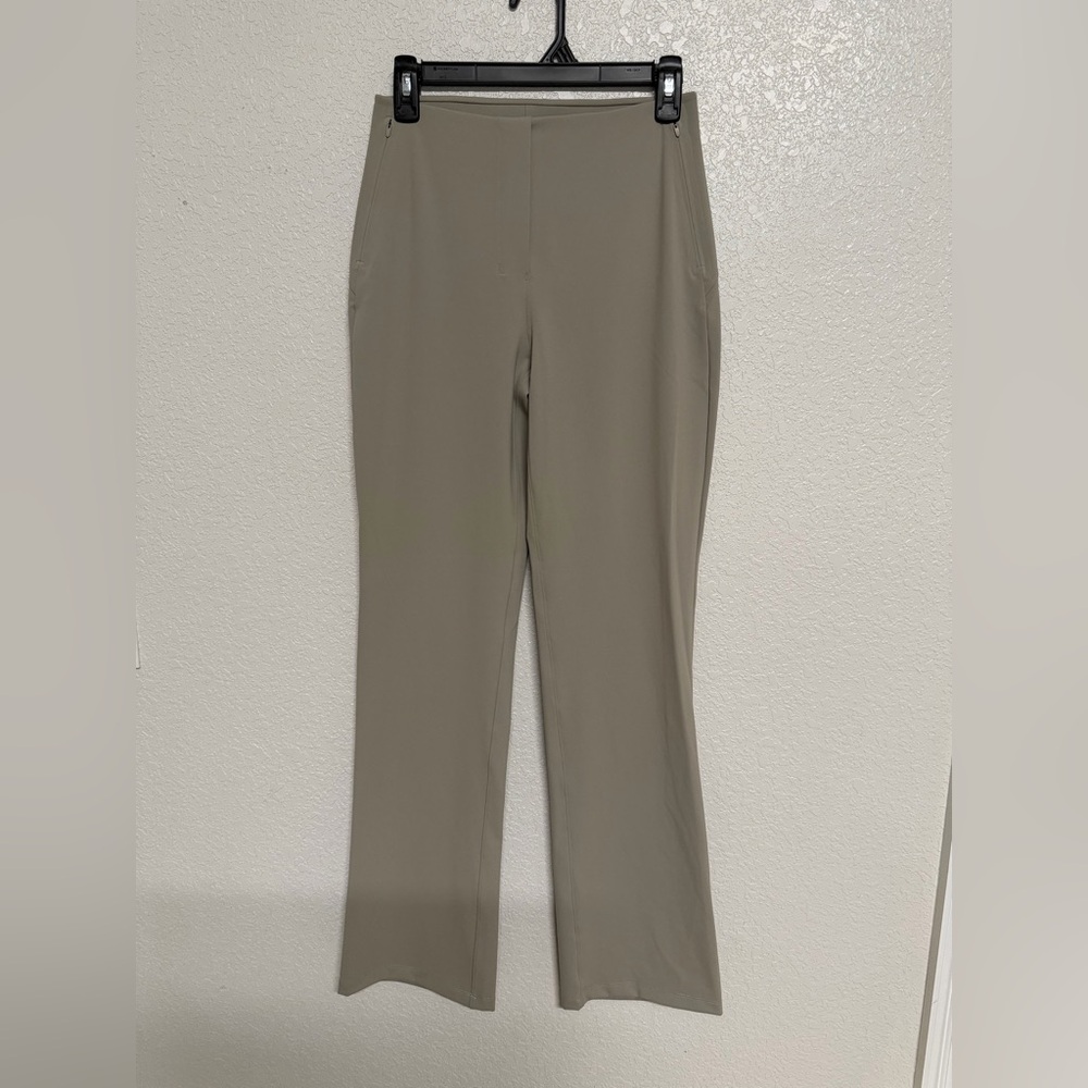 Lululemon Stretch High Rise Wide Leg Pants Taupe Size 4 Tall 31” Inseam